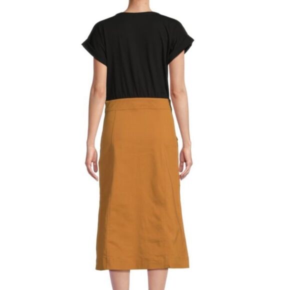 NWT VERONICA BEARD Larsen Twofer Midi Dress Medium-C6 - Picture 3 of 7